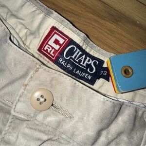 Ralph Lauren Chaps chino shorts high rise Sz 33 Classic Academia Preppy Summer